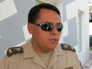 Mayor Marco Miñaca, jefe departamento de Policía Comunitario de Manabí